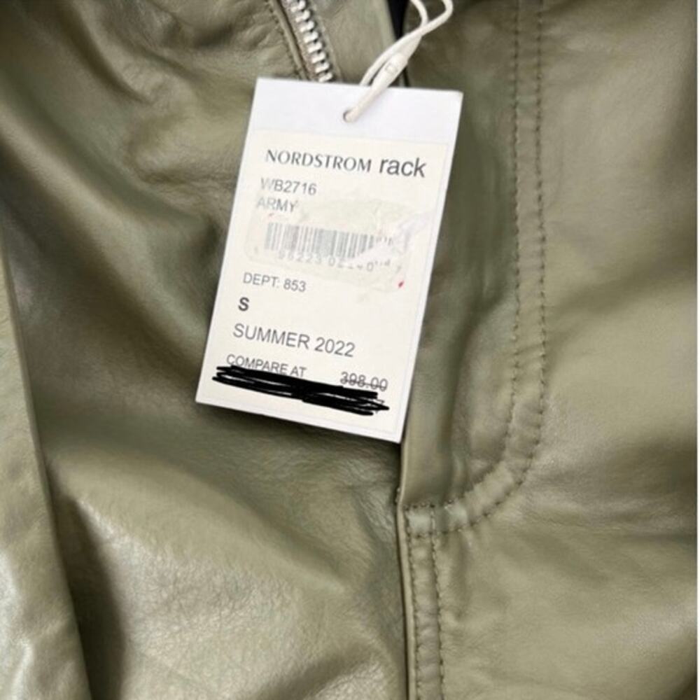 Walter Baker Velda Leather Shorts In Army Green size S - Picture 4 of 9